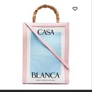 Casa Blanca Pink and Blue Tote Bag